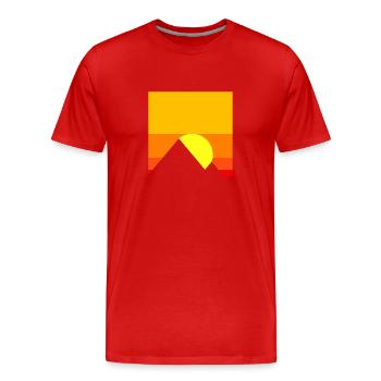sunset - Men's Premium Organic T-Shirt - red - Front - Damien (186cm)