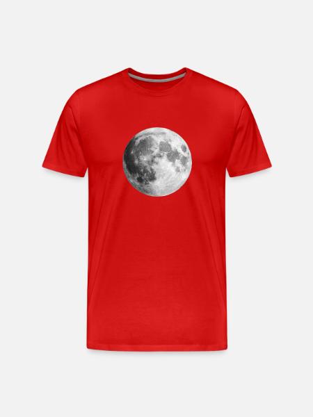 Full Moon Gift Idea - Men's Premium Organic T-Shirt - red