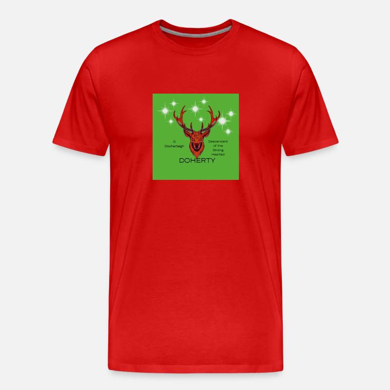 Doherty - Männer Premium Bio T-Shirt - Rot