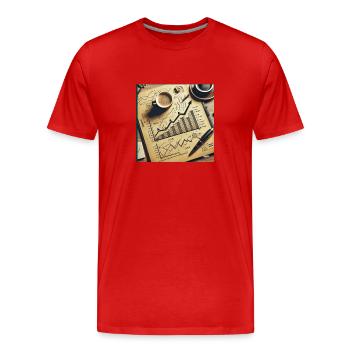 Old engineer - Männer Premium Bio T-Shirt - Rot - Vorne - Damien (186cm)
