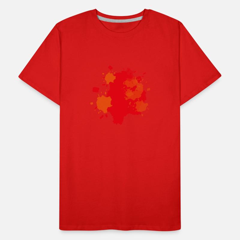 Farbklecks Orange Männer Premium Bio T-Shirt