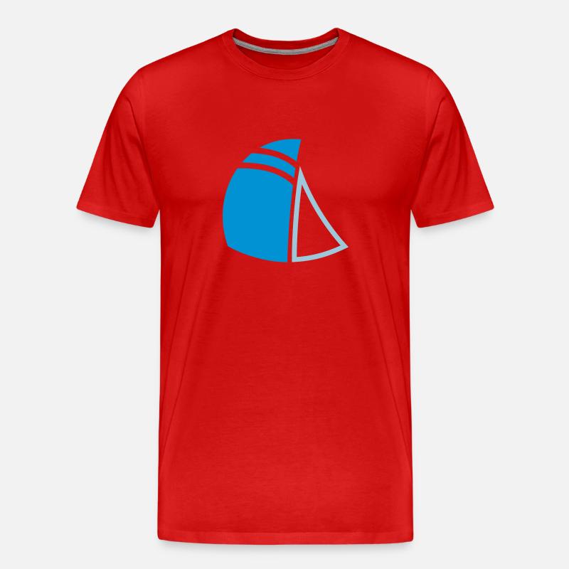 Segeln - Männer Premium Bio T-Shirt - Rot