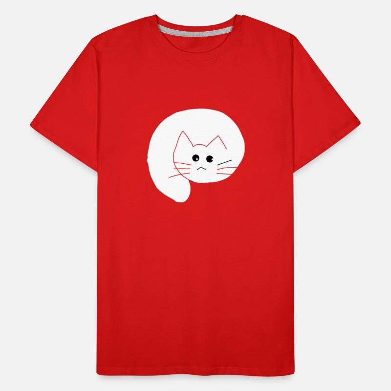 Katze weiss 1 Männer Premium Bio T-Shirt