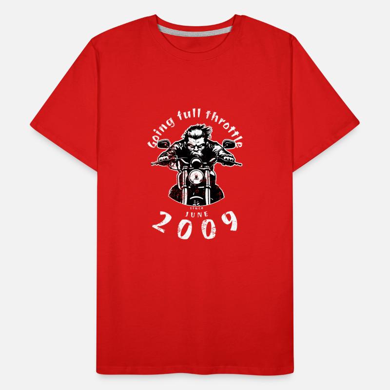 16. Geburtstag: Going full throttle since 06/2009 Men's Premium Organic T-Shirt