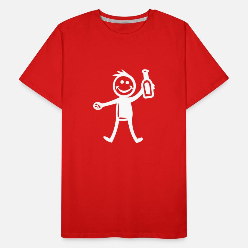 Trinken Flasche Bier Männer Premium Bio T-Shirt