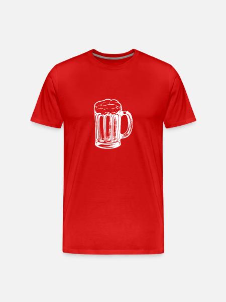 Beer Beer Mug - Men's Premium Organic T-Shirt - red