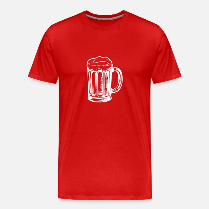 Bier Bierkrug - Männer Premium Bio T-Shirt - Rot