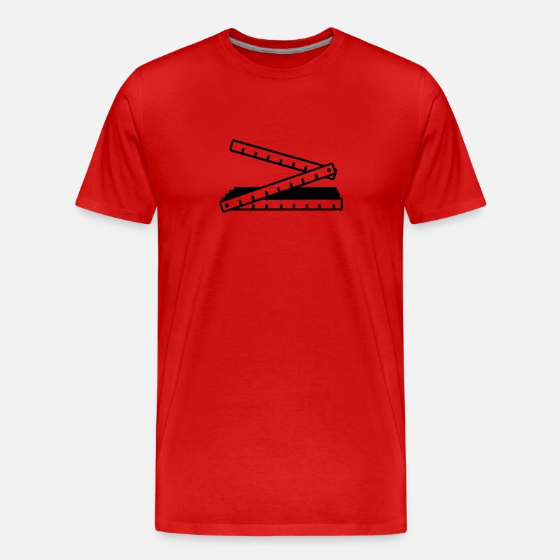 Zollstock - Männer Premium Bio T-Shirt - Rot