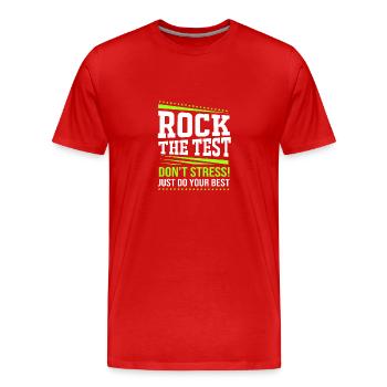 Enseignants de collège - T-shirt bio Premium Homme - rouge - Devant - Damien (186cm)