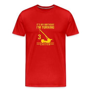 Baustelle Kindergeburtstag - Männer Premium Bio T-Shirt - Rot - Vorne - Damien (186cm)