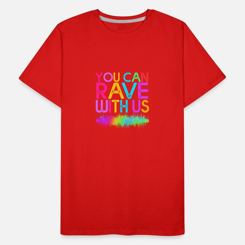 Rave Raver Musique techno Techno basse Table de mixage T-shirt bio Premium Homme