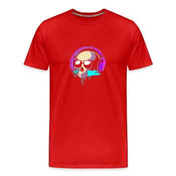 Rave Raver Techno music Techno bass Mischpult - Männer Premium Bio T-Shirt - Rot - Vorne - Damien (186cm)