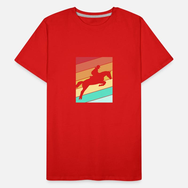Springreiten Springpferd Männer Premium Bio T-Shirt