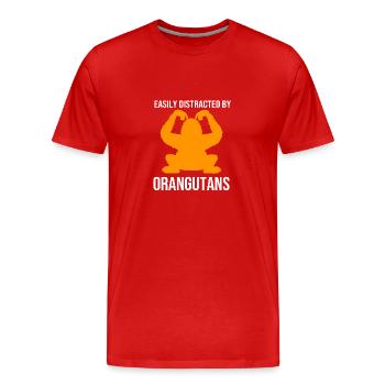 Orang-outan - T-shirt bio Premium Homme - rouge - Devant - Damien (186cm)