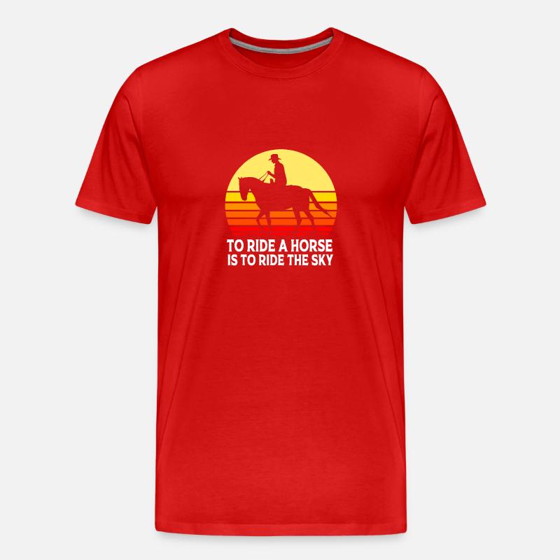 Saut d’obstacles Saut d’obstacles - T-shirt bio Premium Homme - rouge
