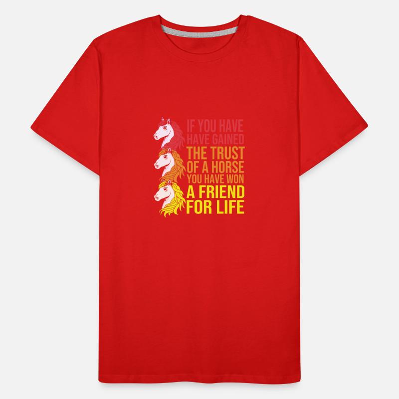 Springreiten Springpferd Männer Premium Bio T-Shirt