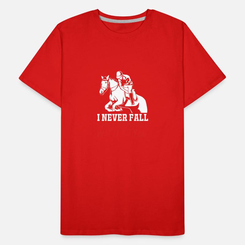 Springreiten Springpferd Männer Premium Bio T-Shirt