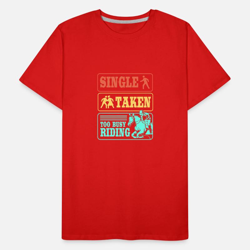 Springreiten Springpferd Männer Premium Bio T-Shirt