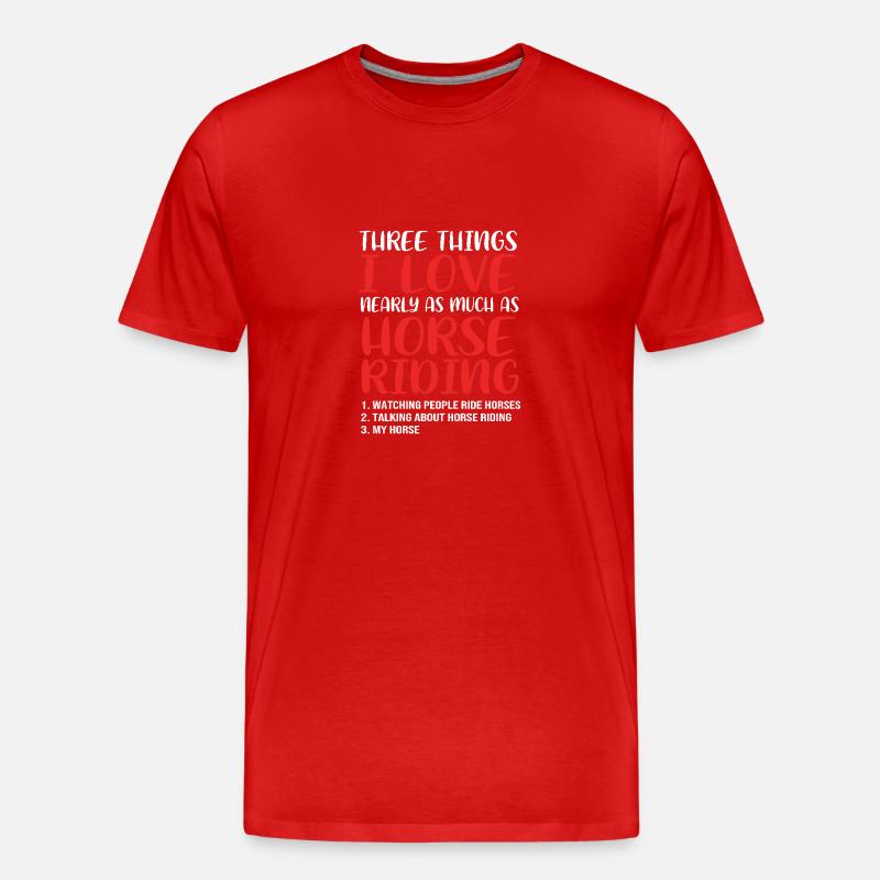Springreiten Springpferd - Männer Premium Bio T-Shirt - Rot