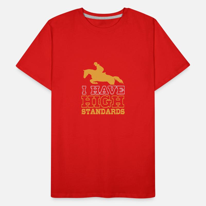 Springreiten Springpferd Männer Premium Bio T-Shirt