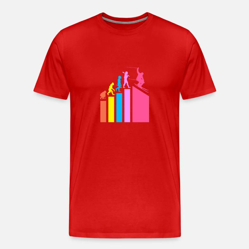 Ski Skiurlaub - Männer Premium Bio T-Shirt - Rot