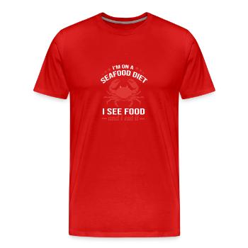 Crab - Men's Premium Organic T-Shirt - red - Front - Damien (186cm)