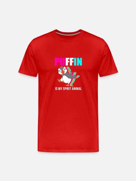 Papageientaucher Puffin - Men's Premium Organic T-Shirt - red