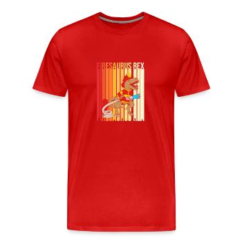 Pompier Pompier - T-shirt bio Premium Homme - rouge - Devant - Damien (186cm)