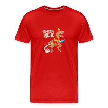 Pompier Pompier - T-shirt bio Premium Homme - rouge - Devant - Damien (186cm)