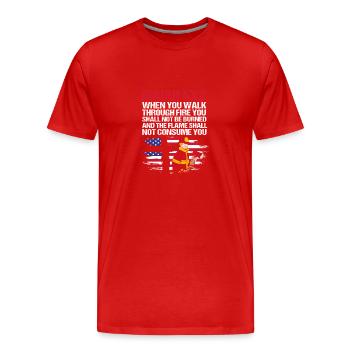 Pompier Pompier - T-shirt bio Premium Homme - rouge - Devant - Damien (186cm)