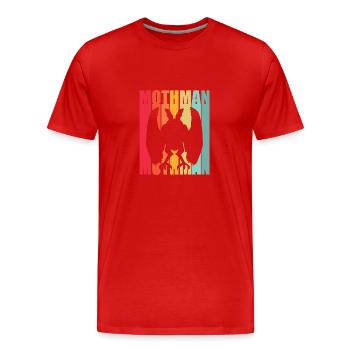 Mottenmann - Männer Premium Bio T-Shirt - Rot - Vorne - Damien (186cm)