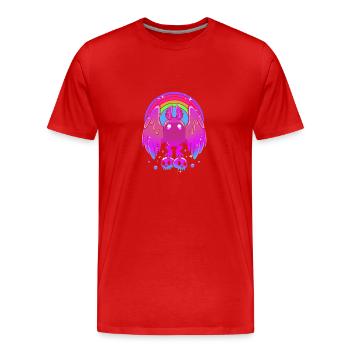 Mothman - Men's Premium Organic T-Shirt - red - Front - Damien (186cm)