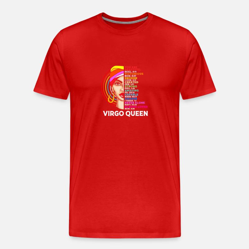 Sternzeichen Jungfrau - Männer Premium Bio T-Shirt - Rot