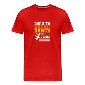 Breakdancing - Men's Premium Organic T-Shirt - red - Front - Damien (186cm)