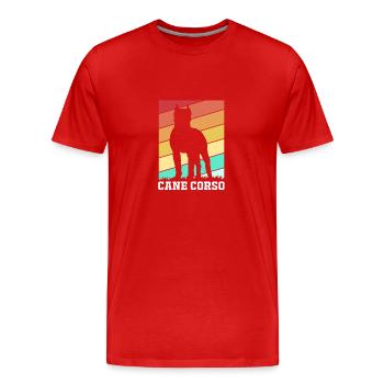 Cane corso - T-shirt bio Premium Homme - rouge - Devant - Damien (186cm)