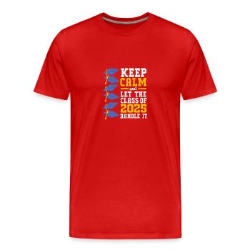 Klasse von 2025 - Männer Premium Bio T-Shirt - Rot - Vorne - Damien (186cm)