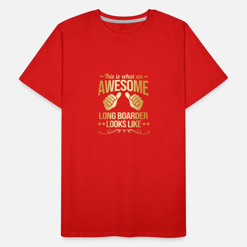 Longboard Longboarder Longboarding T-shirt bio Premium Homme
