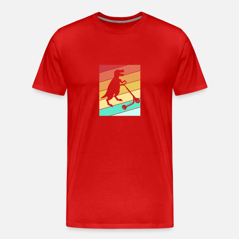 Scooter Roller - Männer Premium Bio T-Shirt - Rot