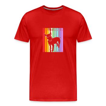 Bullterrier - Männer Premium Bio T-Shirt - Rot - Vorne - Damien (186cm)