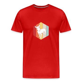 Bullterrier - Männer Premium Bio T-Shirt - Rot - Vorne - Damien (186cm)