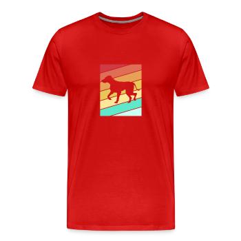 Rhodésian Ridgeback - T-shirt bio Premium Homme - rouge - Devant - Damien (186cm)