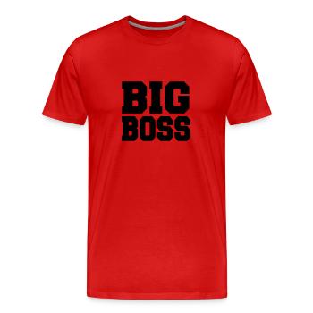 Big Boss - T-shirt bio Premium Homme - rouge - Devant - Damien (186cm)