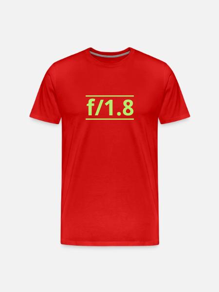 Caméra ouverture f / 1,8 - T-shirt bio Premium Homme - rouge
