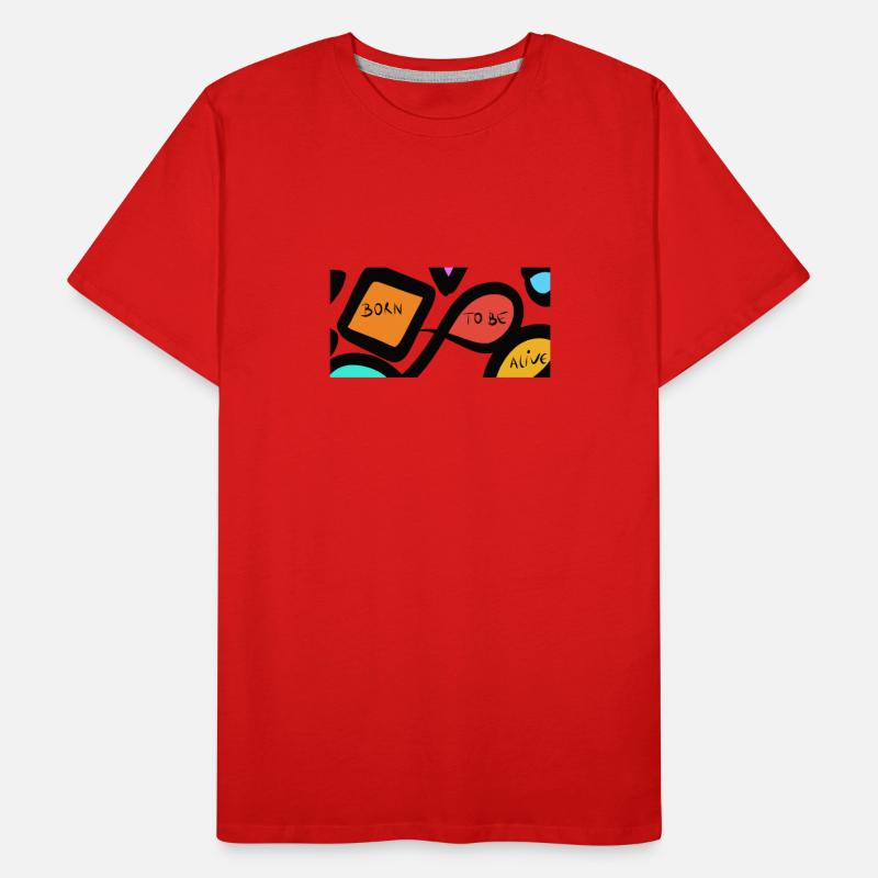Retro bunt geboren um lebendig zu sein Männer Premium Bio T-Shirt