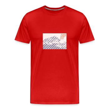 Everest Majesty - Männer Premium Bio T-Shirt - Rot - Vorne - Damien (186cm)