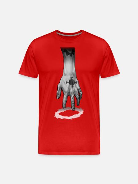 law hand - T-shirt bio Premium Homme - rouge