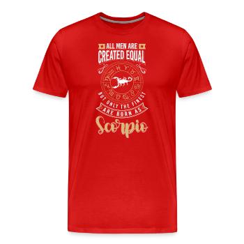 Sternzeichen Konstellation Wasser - Männer Premium Bio T-Shirt - Rot - Vorne - Damien (186cm)