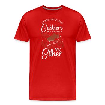 Cordonnier Profession Artisanat Cuir - T-shirt bio Premium Homme - rouge - Devant - Damien (186cm)
