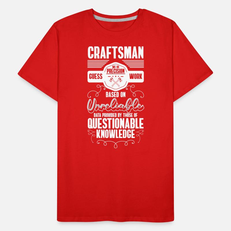Craftsman Work Plumber Construction Worker Men's Premium Organic T-Shirt