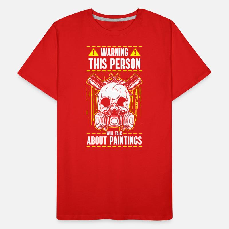Painter spray can varnisher work Men's Premium Organic T-Shirt